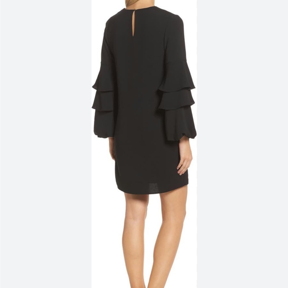 Chelsea28 Black Long Sleeve Dress with Ruffles